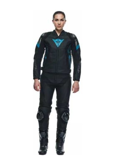 Dainese Daınese Ceket Deri/avro 5 Leather Jacket Wmn Blk Teal Ant