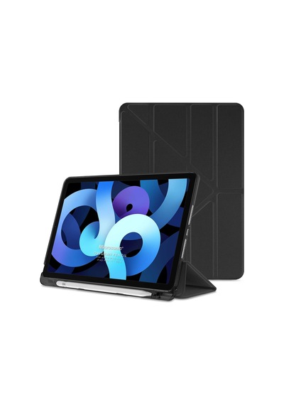 Apple İpad Air 5.nesil 2022 İçin Kılıf A2588-a2589-a2591 Origami Pencil Siyah İpad Air 5 2022 İle Uyumlu Kılıf - Siyah