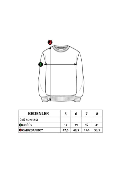 Toontoy Kids Toontoy Erkek Çocuk Komple Baskılı Sweatshirt Beyaz