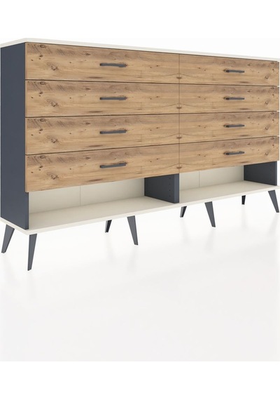 Arges Konsol 8 Çekmeceli 176x30x99 Antrasit-aytaşı/çam Antrasit-aytaşı/çam Arges Konsol 8 Çekmeceli 176x30x99 Antrasit-aytaşı/çam Antrasit-aytaşı/çam