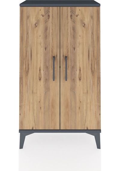 Arges Komodin 2 Kapaklı 60x30x106 Antrasit-çam Antrasit