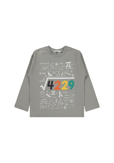Civil Boys 4489 Baskılı 10-13 Yaş Sweatshirt - Gri