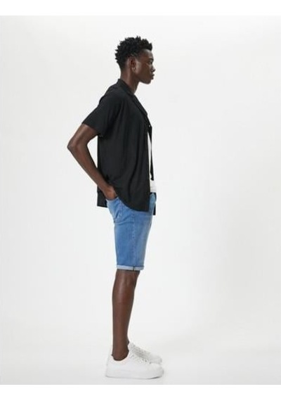Koton Shorts-orta İndigo