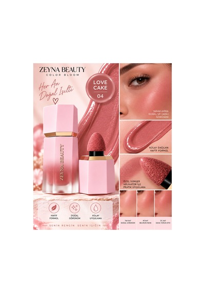 Color Bloom Likit Sıvı Allık 04 Gül Kurusu Pembe Ton Pembe-05 - 702960610 Diğer