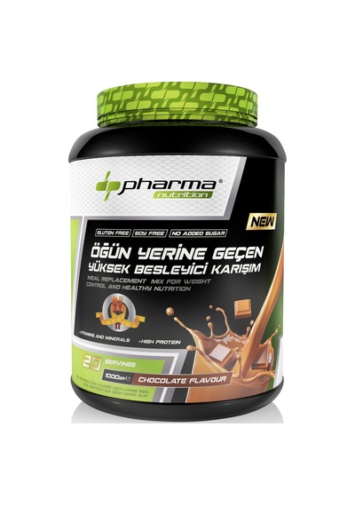 Çikolata Aromalı Yüksek Proteinli Öğün Tozu Öğün Yerine Geçen Besleyici Shake 20 Servis 1000 Gr