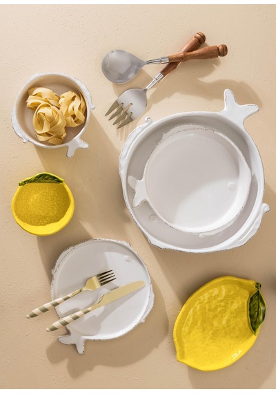 The Mia Fish Salata Kasesi 21 Cm Beyaz