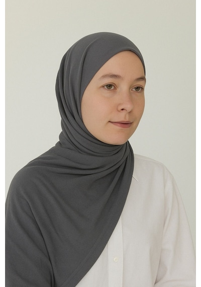 Mim Eşarp Enba Penye Pamuksu Şal Füme