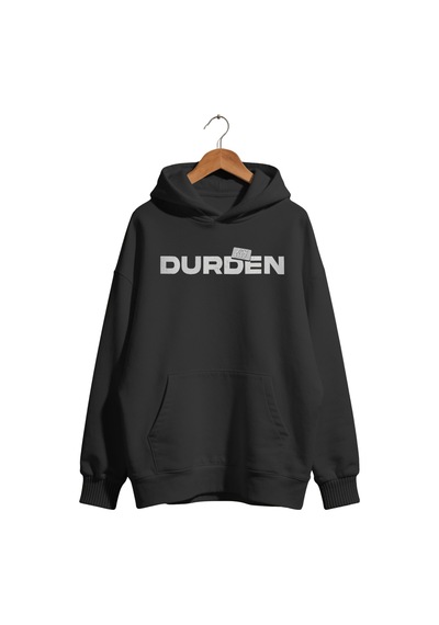 Sevbano Fight Club Tyler Durden Film Baskılı Unisex Oversize Premium Hood Siyah