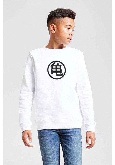 Dragon Ball Baskılı Unisex Çocuk Beyaz Sweatshirt (528554960) Beyaz