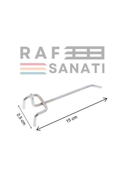 Fon Kancası Delikli Pano Kancası 15 Cm - Askı Kanca Raf Askısı Galvaniz
