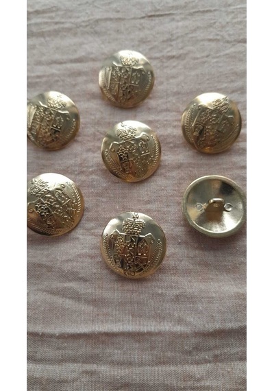 Gold Metal Düğme 20 Mm 7 Adet