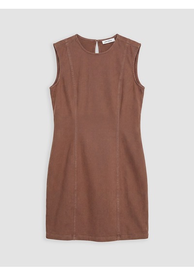 Lcw Everyday Kahverengi Bisiklet Yaka Mini Jean Elbise Lcw Everyday Kahverengi Bisiklet Yaka Mini Jean Elbise