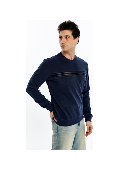 AR-MA Arma Erkek Regular Fit Selanik Kumaş Çizgi Baskılı Bisiklet Yaka Kazak %65 Pamuk %35 Polyester K30124697702 Indigo AR-MA Arma Erkek Regular Fit Selanik Kumaş Çizgi Baskılı Bisiklet Yaka Kazak %65 Pamuk %35 Polyester K30124697702 Indigo