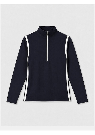 Xint Lacivert Esnek Dokulu Regular Fit Uzun Kollu Tişört 602525