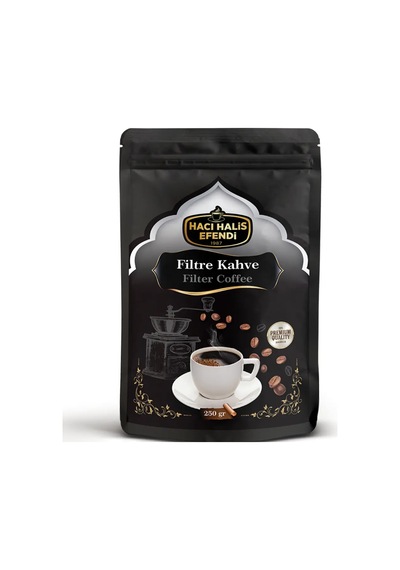 Hacı Halis Efendi Filtre Kahve 250 Gr Özel Blend Harman Taze Öğütülmüş Gurme Filtre Kahve