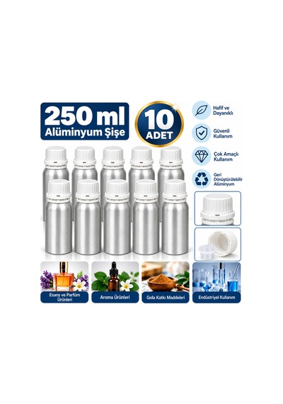 Alüminyum Şişe 250 Ml.x10
