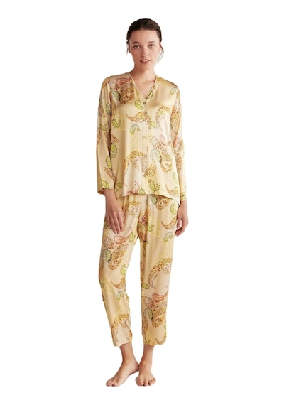 Bsm Kadın Lüx Pijama Takımı Sarı