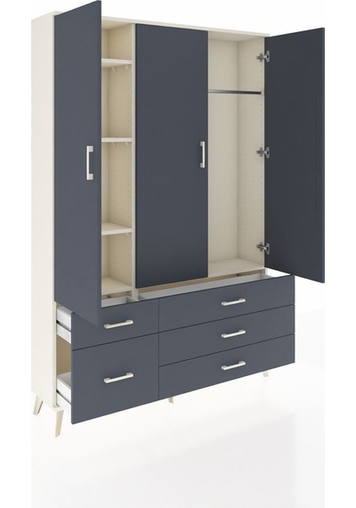 Arges Dolap 5 Raflı 5 Çekmeceli Tek Askılı 132x30x195 Aytaşı-antrasit/antrasit Antrasıt/antrasıt Arges Dolap 5 Raflı 5 Çekmeceli Tek Askılı 132x30x195 Aytaşı-antrasit/antrasit Antrasıt/antrasıt