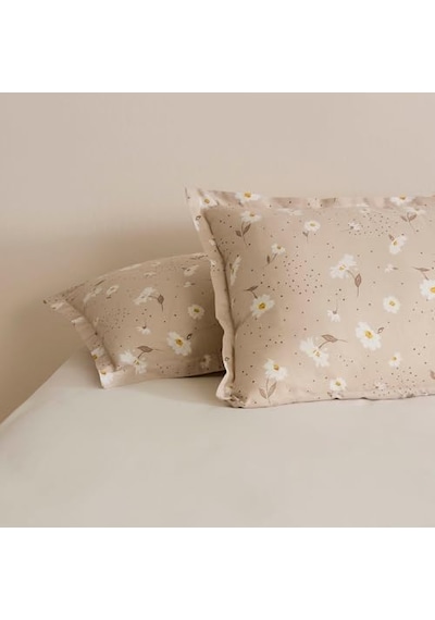 Home Daisy Bej 2&apos Li Yastık Kılıfı Bej 50x70 Açik Mavi