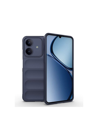 Realme Note 60 Uyumlu Silikon Kılıf - Kamera Korumalı Esnek Yeni Nesil Airbag Kapak - Lacivert