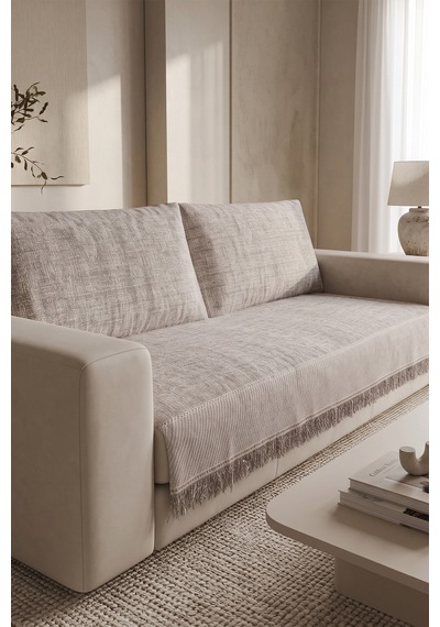 Villadia Home Textile Koltuk Örtüsü Koltuk Şalı Pamuklu Kaymaz Yumuşak Yıkanabilir 3 Lü Koltuk Kanepe Tekli Koltuk Örtüsü Çok Amaçlı Örtü 170 X 220 Mirakltört
