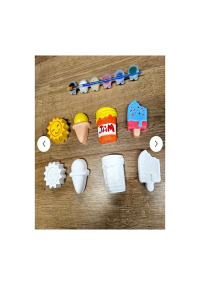 Eğitici Etkinlik Taş Boyama Seti Yaz Neşesi 1 İki Boyutlu 7 Cm 8 Adet