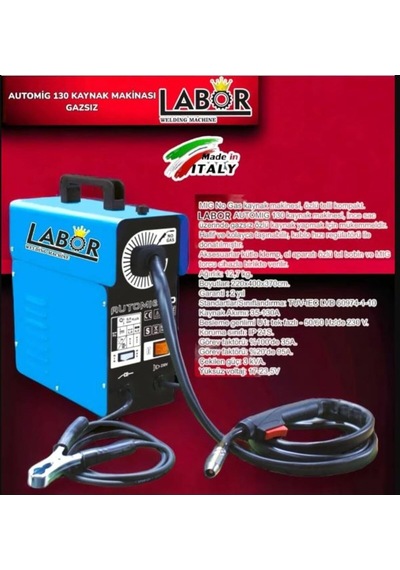 Gazsız Çanta Tipi Gazaltı Kaynak Makinesi Automıg 130 Tel Hediyeli 100 Gr