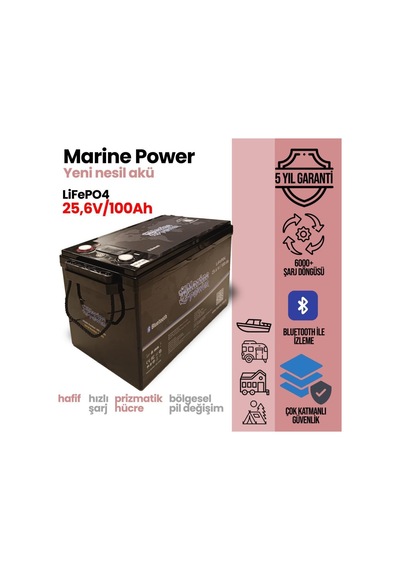 Marine Power 24v 100ah Lityum Lifepo4 Akü