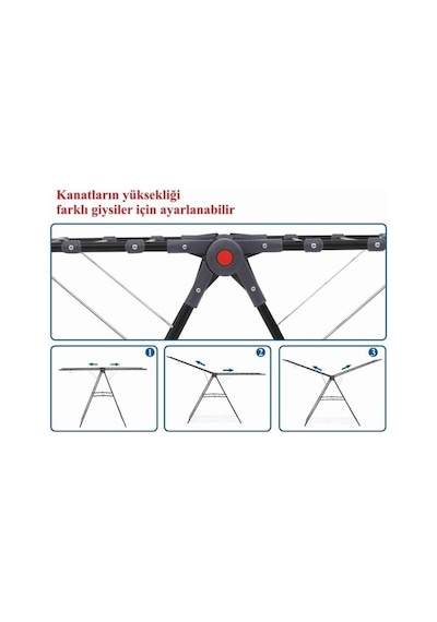 Devecioğlu Harbinger MM051 İnova Black Çamaşır Kurutma Askısı Siyah