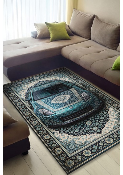 Nissan 350z Araba Desenli Halı Dijital Baskı Yıkanabilir Kaymaz Taban Leke Tutmaz