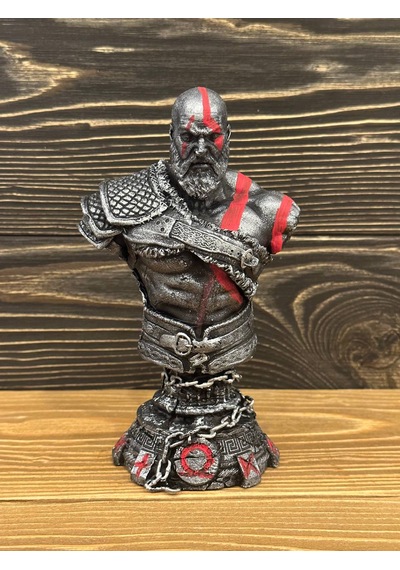 Kratos 20cm Gümüş Eskitme Kırmızı Detay God Of War 4 Playstation-