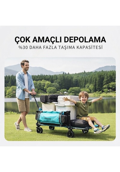 Kingcamp Flextaıl M5 Çok Amaçlı 130 L Katlanır Vagon Araba