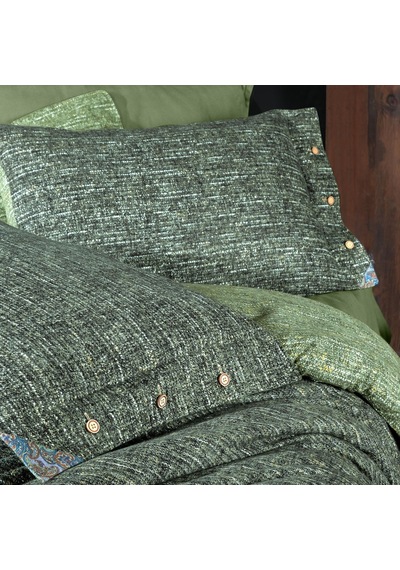 Glamis King Size Battal Boy %100 Pamuk Flanel Pazen Nevresim Takımı Yeşil Yeşil