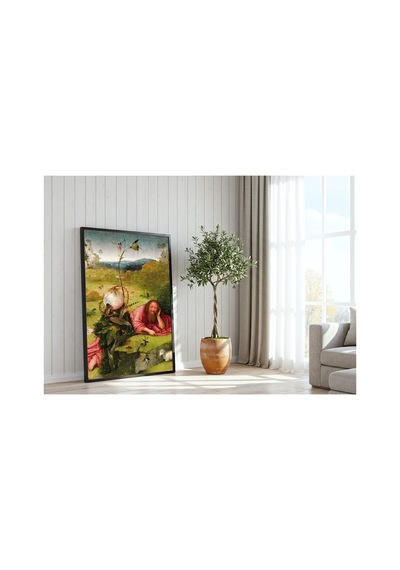 Rönesans Bosch Çölde Vaftizci Yahya Çerçevesiz Poster 21x30 Cm A4 Tablo Rönesans Klasik Sanat