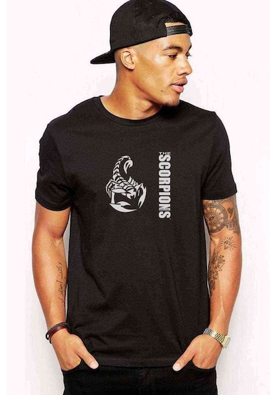 Scorpions Baskılı Siyah Erkek Tshirt (530964073)