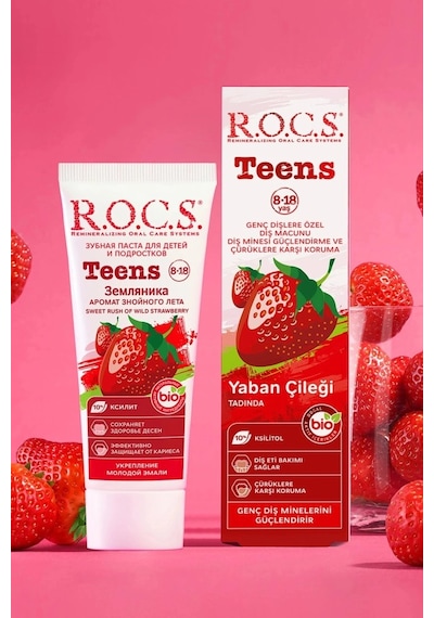 .teen Yaban Çileği Diş Macunu 8-18 Yaş 60 Ml Çok Renkli