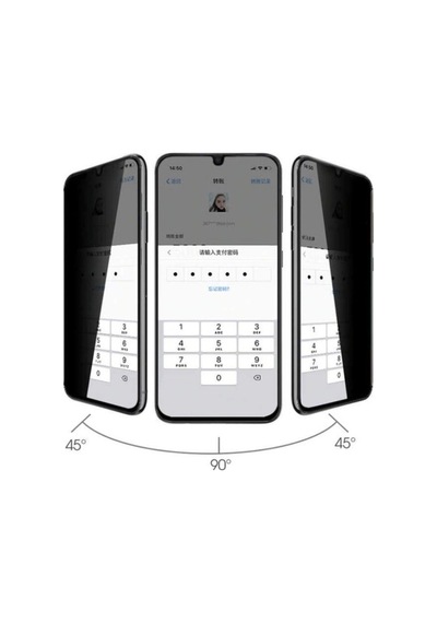 Oppo A9 2020 Zore New 5d Privacy Temperli Ekran Koruyucu