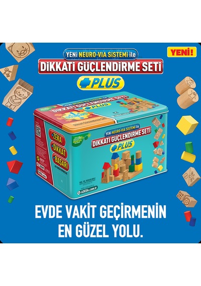 Adeda Yayınları Dikkat Güçlendirme Metal Kutu Set 7 Yaş
