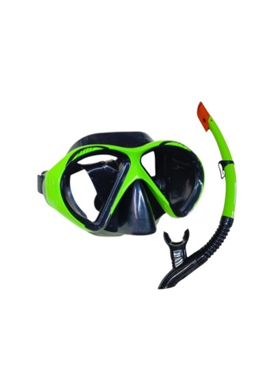 Dalış Maskesi Ve Snorkel Yetişkin - 51711-yeşil - 1 Adet Çok Renkli