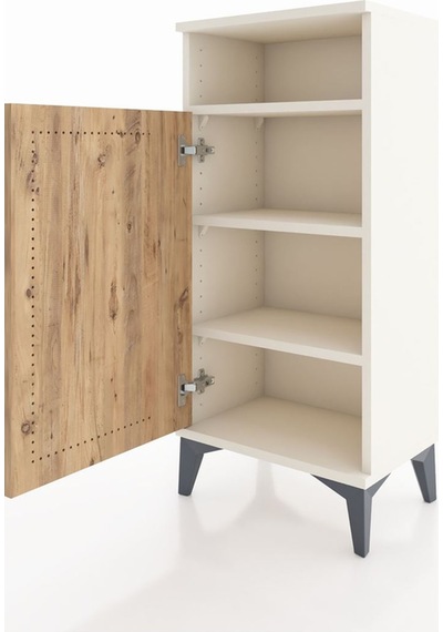Arges Komodin 3 Raflı Tek Kapaklı 44x30x96 Aytaşı-çam Aytaşı