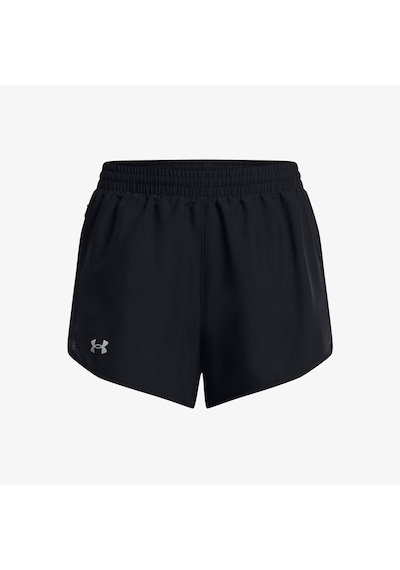 Under Armour Fly By 3inch Kadın Siyah Koşu Şortu 1382438 Siyah