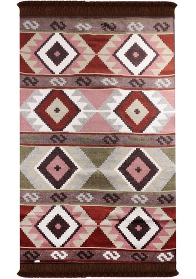 Bigghome Çift Taraflı Kilim, Makinede Yıkanabilir, Modern Desenli, 120 180 Cm, Sa1583b