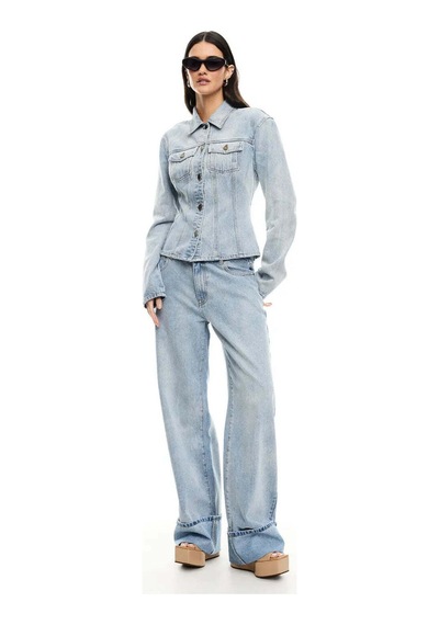 American Rag Cie Top Model Cuffed Jean - Rahat Kesim, Cuffed Paça, %100 Pamuklu Şıklık Mavi