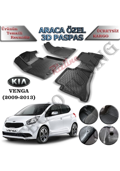 Rizline Kia Venga 2009 Sonrası 3D Havuzlu Paspas