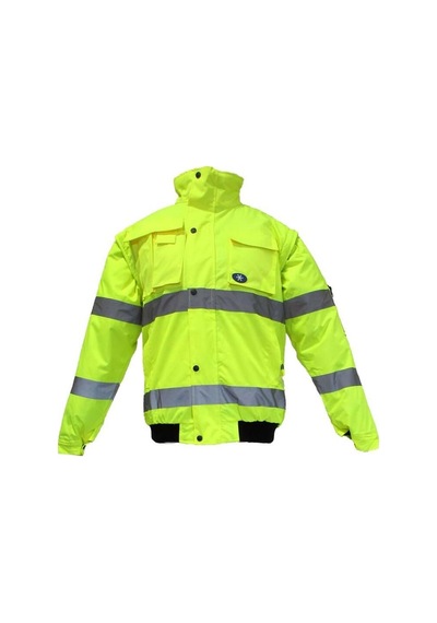 Junıor Jn1021/p Waterproof Fosforlu Kolu Çıkmalı Polarlı Pilot Mont Sarı S Beden Sarı