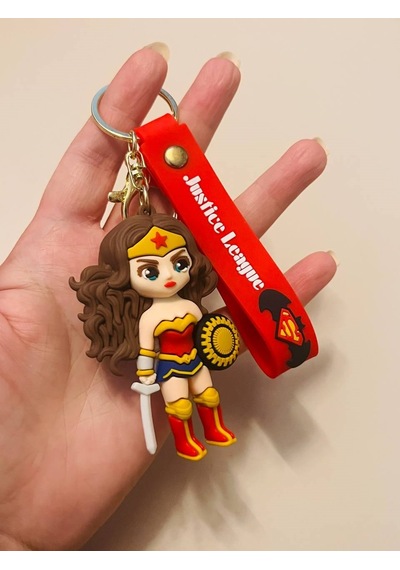 Wonder Woman 3d Silikon Anahtarlık Karakter Çanta & Araba Süsü