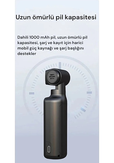 Vtn-88 4k Ultra Hd 270 Döndürülebilir Su Geçirmez Wifi Vlog Spor Ve Aksiyon Kamerası Siyah