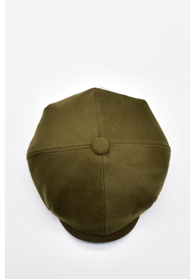 Külah Erkek Dökümlü Kışlık Newsie Kasket Premium Irish Flat Cap Şapka - Haki