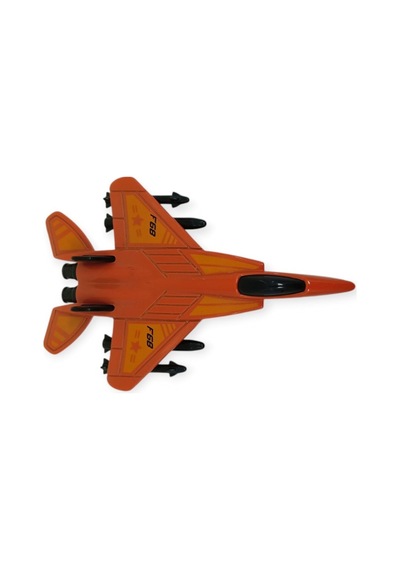 Çek Bırak Metal Mini Savaş Uçağı 10 Cm - Kırmızı Lisinya Diğer