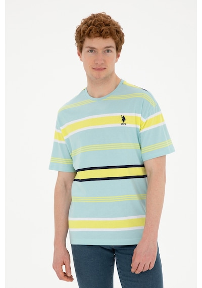 U.S. Polo Assn. Erkek Comfort Fit Bisiklet Yaka Mint Tişört 50287038-VR090